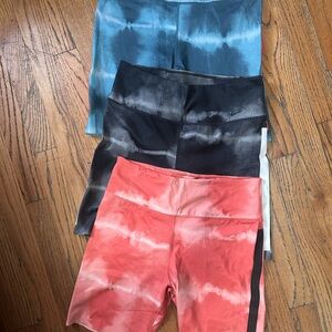 3 Nike Women's Tie-Dye Bike Shorts - Coral, Black, Blue- New without tags